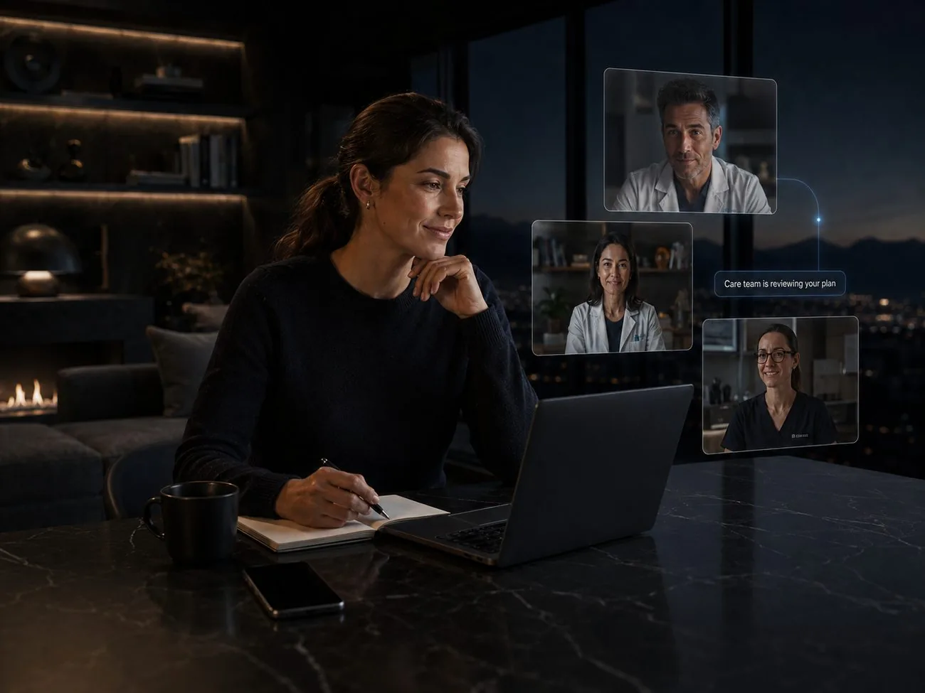 Ongoing health support through an interdisciplinary medical system